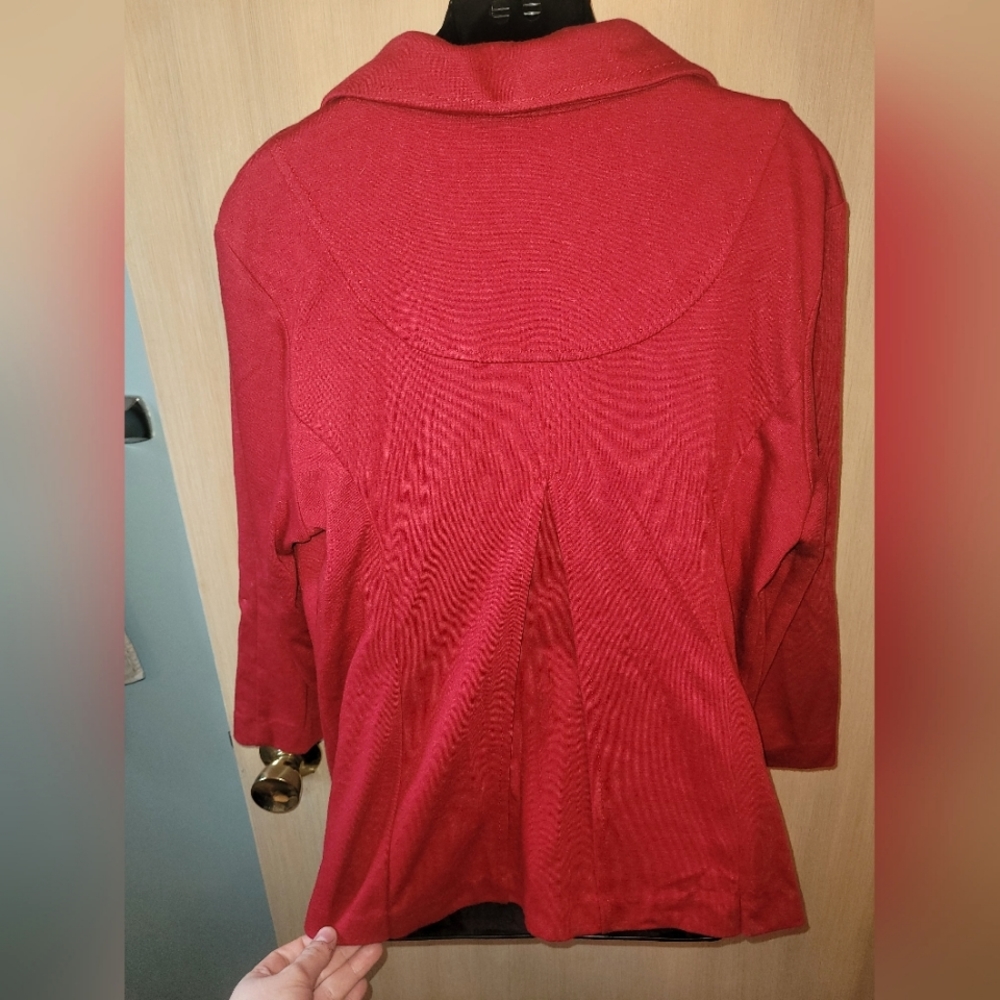 Notations Red Casual Jacket Size Medium - image 3